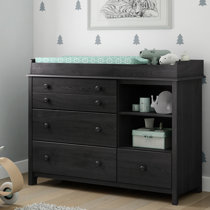 Dark wood 2024 baby changing table